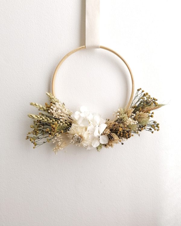 Corona de flores preservadas Bel – Elegancia atemporal