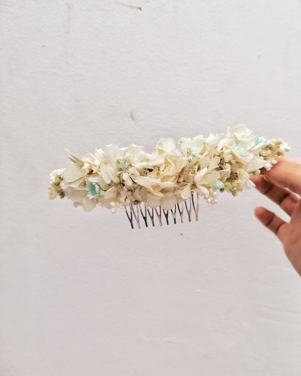Tocado flores preservadas dulce