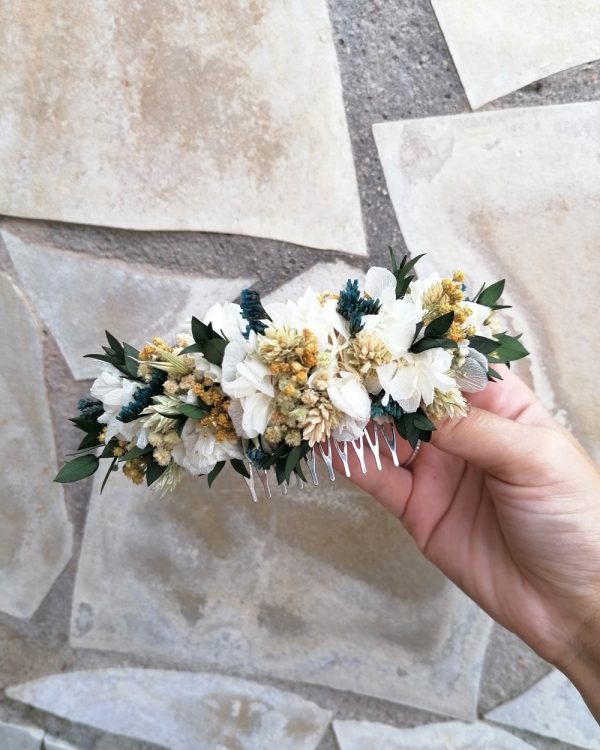 Tocado flores preservadas Viena