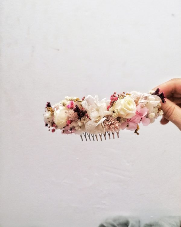 Tocado flores preservadas Aire