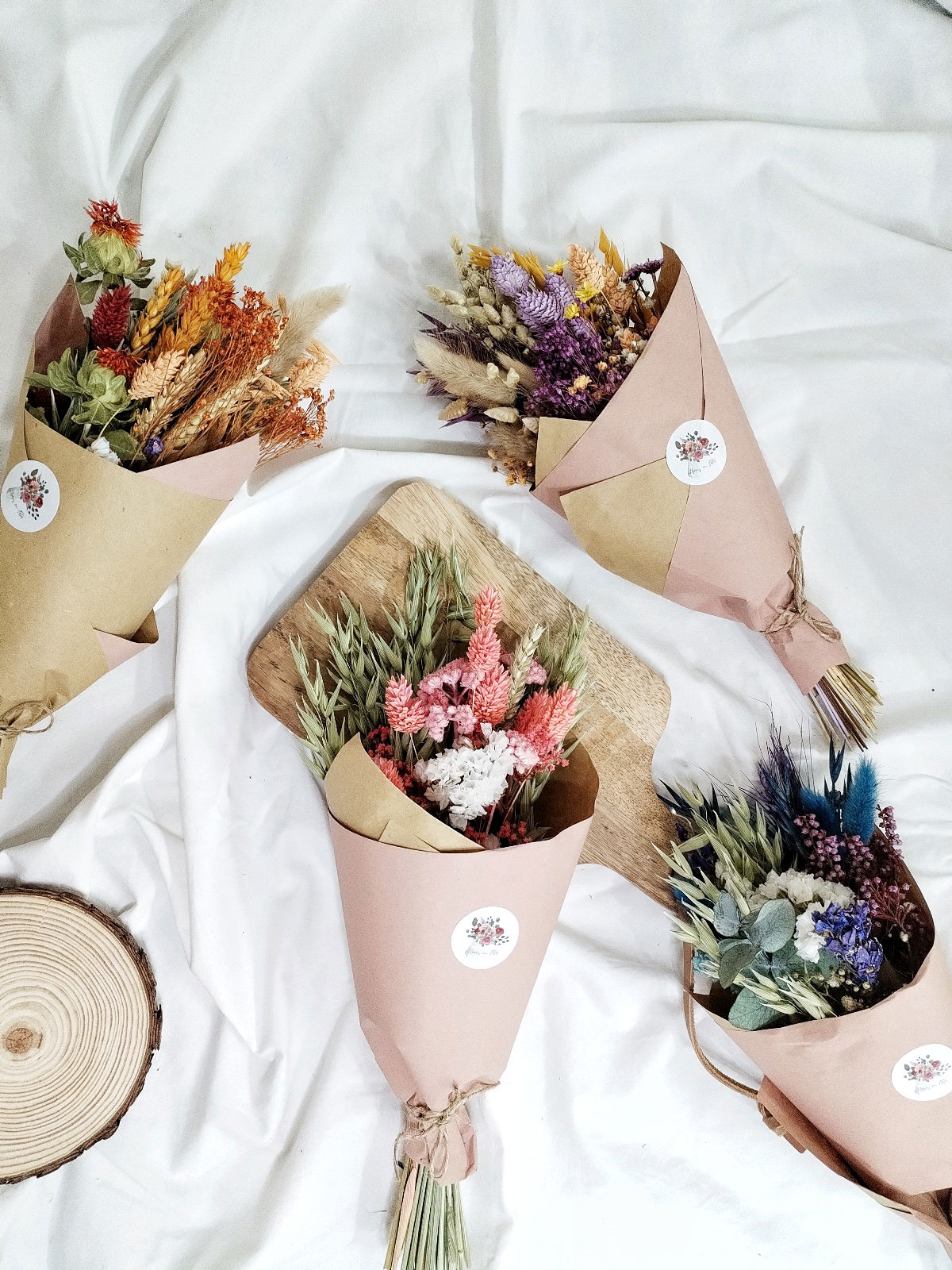 Bouquet mini Elan – Pequeño ramo de flores preservadas con encanto natural